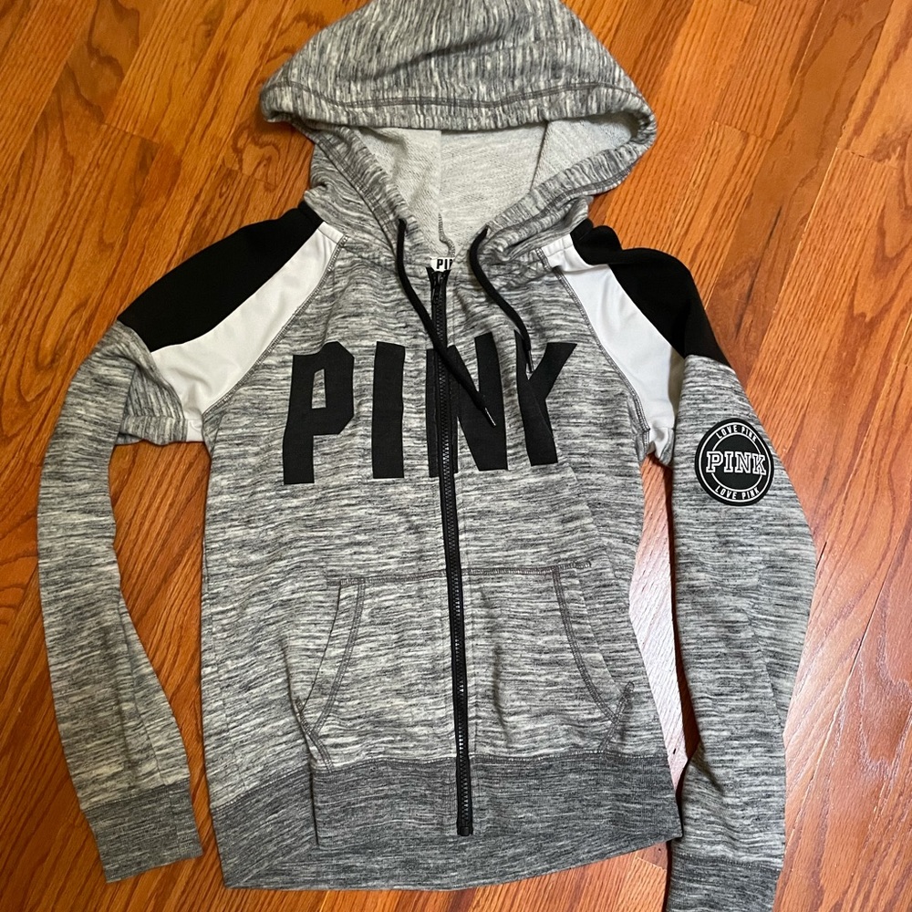 Victorias Secret PINK Zip Up Hoodie Size Small